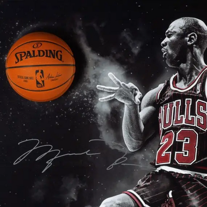 Michael Jordan Signed Breaking Through "No Look" 40 x 60 (Upper Deck)