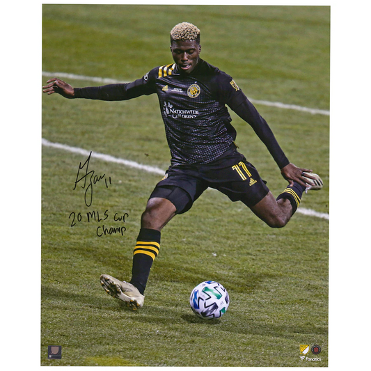 Gyasi Zardes Signed Columbus Crew 16" x 20" 2020 MLS Cup Photograph with "20 MLS Cup Champ" Inscription (Fanatics)