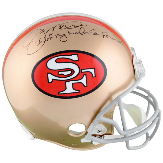 Joe Montana Signed San Francisco 49ers Riddell Pro-Line Helmet with "I Left My Heart in San Francisco" Inscription (Fanatics)