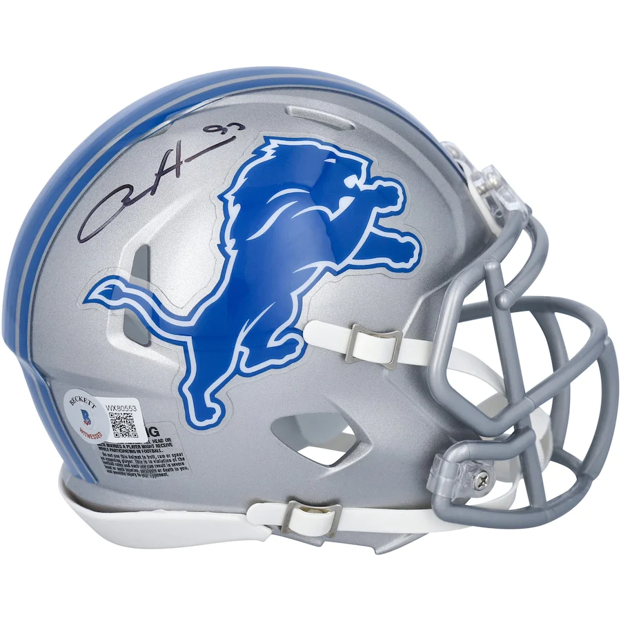 Aidan Hutchinson Signed Detroit Lions Riddell Speed Mini Helmet (Fanatics)