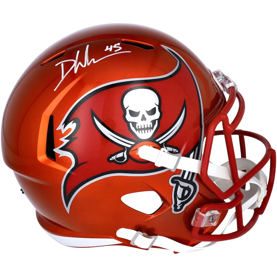 Devin White Signed Tampa Bay Buccaneers Riddell Flash Alternate Speed Replica Helmet (Fanatics)