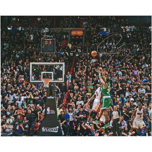 Paul Pierce Signed Boston Celtics  16" x 20" Game Winning Shot vs. Miami Heat Photograph (Fanatics)