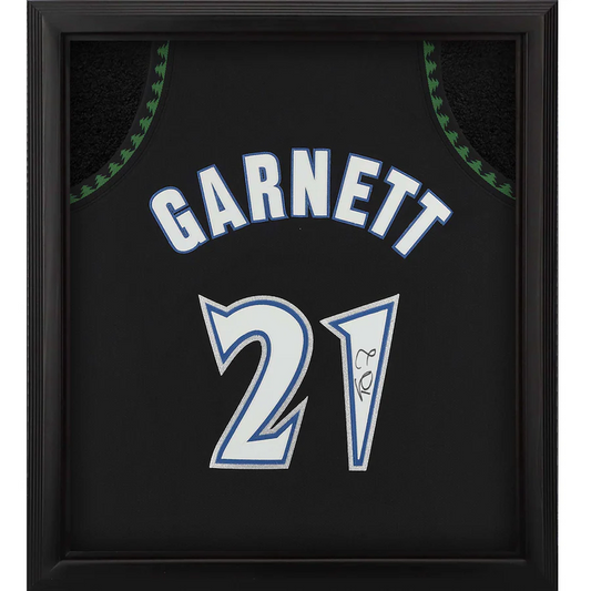 Kevin Garnett  Signed Black Minnesota Timberwolves Framed Mitchell & Ness 1997-98  Authentic Jersey Shadowbox (Fanatics)