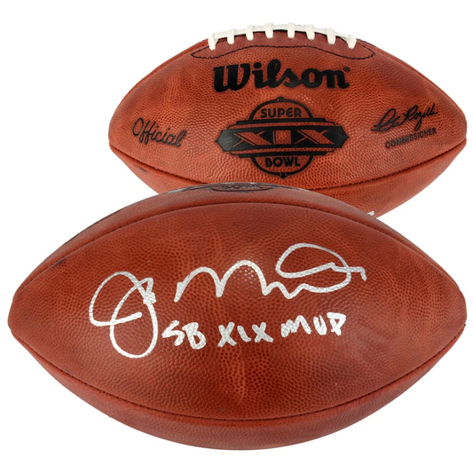 Joe Montana Signed Official NFL Wilson Super Bowl XIX Pro Football with "SB XIX MVP" Inscription - San Francisco 49ers (Fanatics)