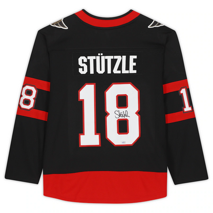 Tim Stutzle Signed Ottawa Senators  Black Fanatics Branded Breakaway Jersey (Fanatics)