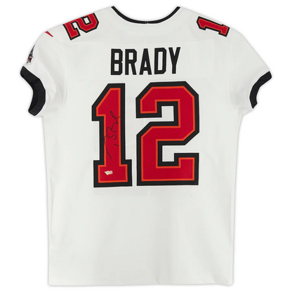 Tom Brady Signed Tampa Bay Buccaneers White Nike Elite Jersey (Fanatics)