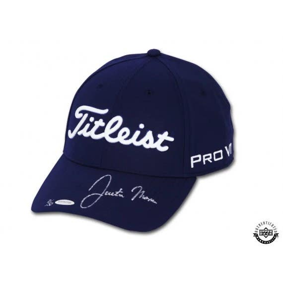 Justin Thomas Signed Titleist Pro V1 Tour Sports Mesh Navy Golf Cap LE/50 (Upper Deck)