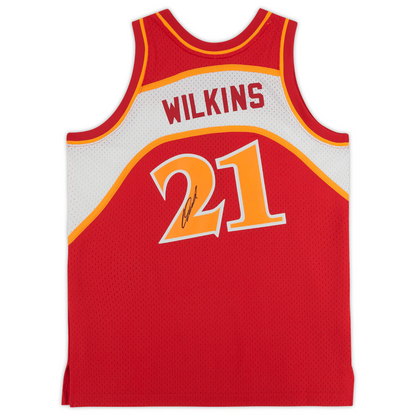 Dominique Wilkins Signed Red Atlanta Hawks  Mitchell & Ness 1986 Replica Jersey (Fanatics)